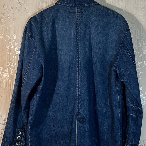 RARE HEI HEI ANTHROPOLOGIE Denim Blazer Jacket - Sample Pre-Fall 2017 Size Small - Picture 2 of 4